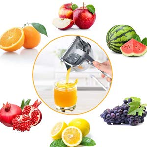 Image of Steel and Aluminium Manual Fruit Juicer Hand juicer, Fruit juicer Instant juicer Orange juicer, Steel Handle Juicer,Manual Lemon Juicer [Silver]