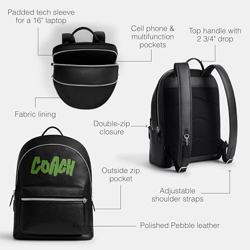 Image of Coach Charter Backpack in Rad Coach Logo