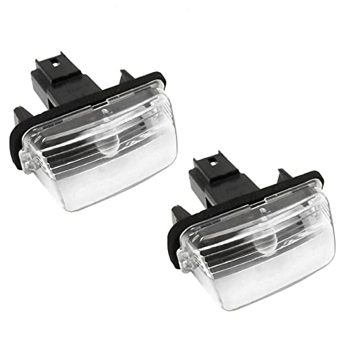 (Lot de 2) Éclairage Lumière de Plaque d'Immatriculation avec Ampoule compatible pour BERLINGO C3 C4 C5 DS4 SAXO XSARA 206 207 306 307 308 406 4027 5008 PARTNER - 6340A3 6340.A3