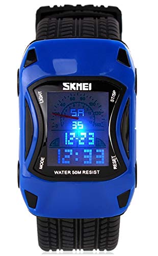 Kids Digital Sport Watch Outdoor Waterproof Watch LED Alarm Stopwatch Child Wristwatch, Child Watch for Age 5-10Wrist Boys, Girls