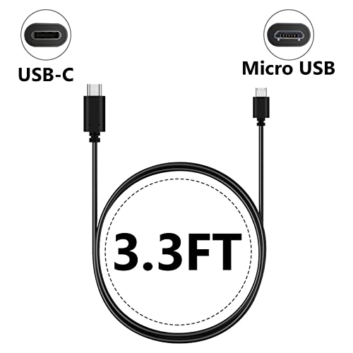 Geekria For Creators Usb-C To Micro Usb Microphone Cable, Compatible With Shure Mv7, Mv88+, Mv5, Mv51, Mvi, Replacement Mic Cord 3.3 Ft / 100 Cm (Black) #TOP1