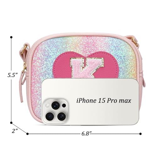 Image of KKXIU Birthday Gifts for Girls Initial Toddler Purse Cute Kids Crossbody Bag