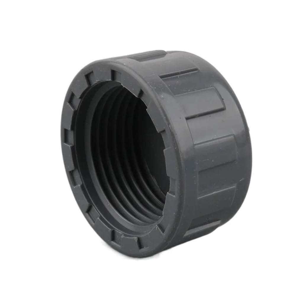 Threaded Pipe Connector PVC Female Thread End Cap Connector, ID 20mm 40mm 63mm, Water Pipe Adapter 1pc(Grey,25mm)