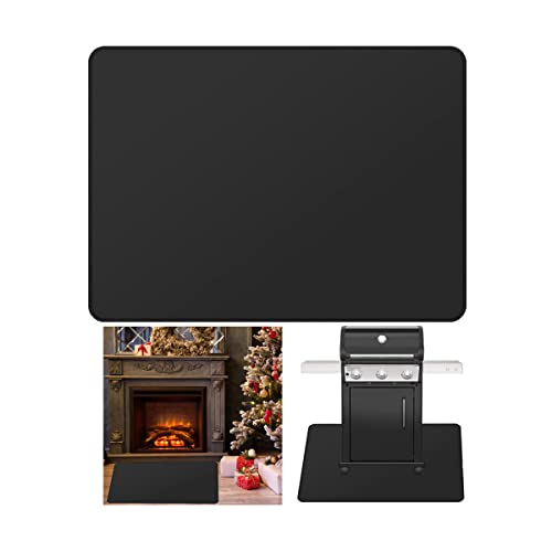 63?x38? Fireproof Fireplace Mat Hearth Rug - Wood Pellet Stove Hearth Pad - Fire Resistant Floor Covering Protector - BBQ Under Grill Mat for Outdoor Grill Deck Protector - Fire Pit Mat