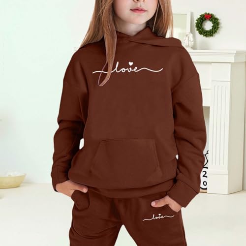 Tenue décontractée filles confortable en polaire marron de 4 à 5 ans