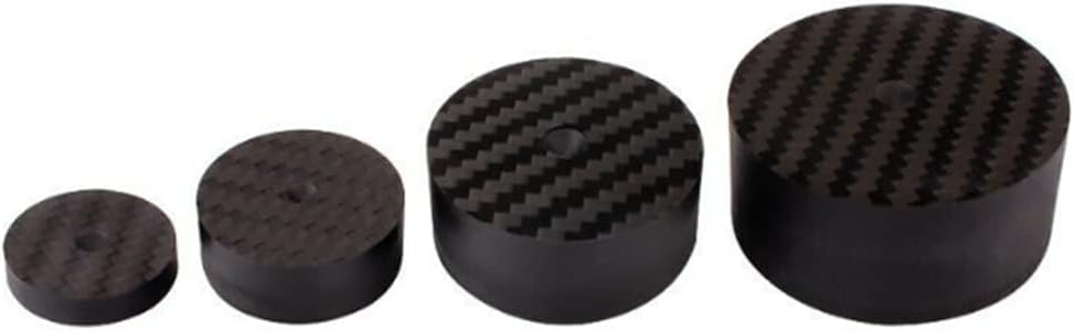 5Pcs Carbon Fiber Speaker Isolation Spike Base Pad Feet HiFi Cone Speaker Pad,25/30/40/50mm Option (Black : 50mm X 20mm)