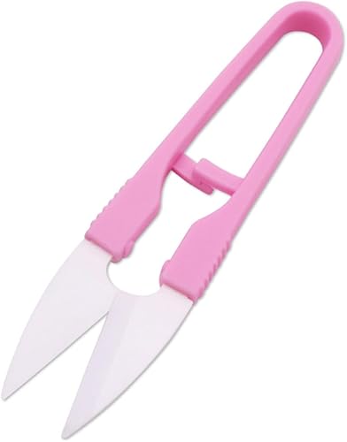 Miniatura 5 de EXCEART 1 unid hilo recortador u tijeras de coser pequeñas tijeras de pesca nariz pelo tijeras de cerámica hilo cortador suministros en forma de U