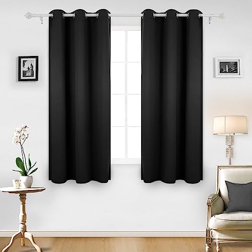 Consejos para Comprar Cortina Negra para comprar online. 48 TITIFIVE Cortinas Blackout Termoaislantes para Recámara/Sala de Estar - 2 Paneles con Ojales Superiores, Tela 100% Poliéster Impermeable Suave, Reducción de Ruido, 42' x 63'...