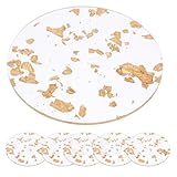 Photo Gallery jecompris 6 sottobicchieri in acrilico con lamina dorata - sottobicchieri rotondi trasparenti estetici da 3,54" per centrotavola, bar, cucina, arredamento per la casa Photo Gallery jecompris 6 sottobicchieri in acrilico con lamina dorata - sottobicchieri rotondi trasparenti estetici da 3,54" per centrotavola, bar, cucina, arredamento per la casa