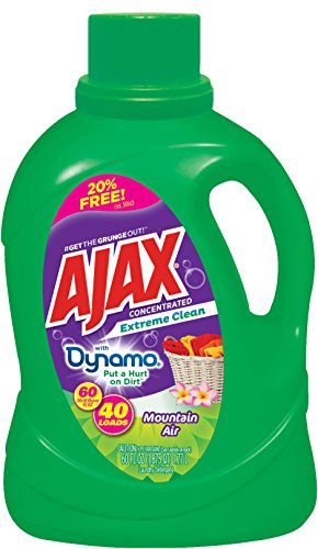 Extreme Clean Liquid Laundry Detergent with Dynamo by Ajax | Works in All Standard and HE Washing Machines | Concentrated Laundry Soap | Hot & Cold Water | Mountain Air Scent | 60 Ounces