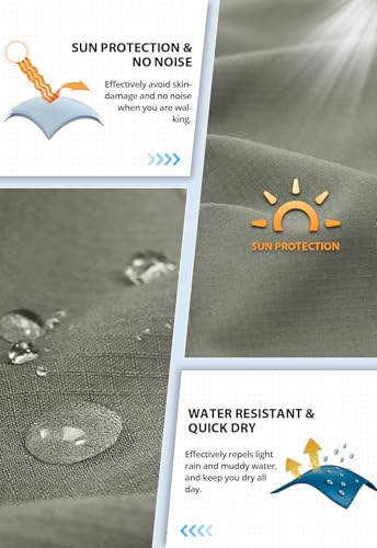 Hiauspor Men's Hiking Cargo Shorts 9"/10" Quick Dry Lightweight Waterproof for Golf Tactical Fishing Casual with 6 Pockets4