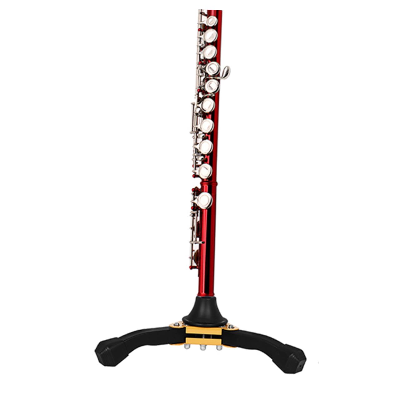ibasenice Support Pliable en Métal Noir pour Saxophone et Flûte Structure Triangulaire Stable et Fondation Solide pour Musiciens Débutants et Professionnels