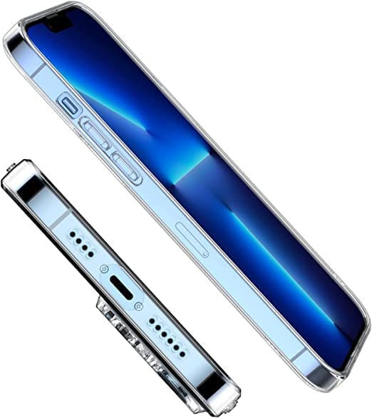 Image of NISHTECH for iPhone 13 Pro Premium Hybrid Transparent Soft Slim Dust Proof Back Case Cover with Camera Protection