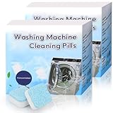 NUOWEI 32PCS Limpiador De Lavadora, Pastillas Limpiadoras Efervescentes Aptas Para Todo Tipo De Lavadoras, Descalcificador...