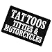 EmbTao Tattoos Titties & Motorcycles Patch Embroidered Biker Badge Funny Applique Hook & Loop Emblem