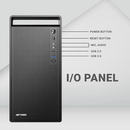 Ant Esports Si11 Value Series Mid-Tower Computer Case/Gaming Cabinet - Black | Support M-ATX, ITX | Pre-Installed 1 x 120 mm Black Rear Fan - Image 3