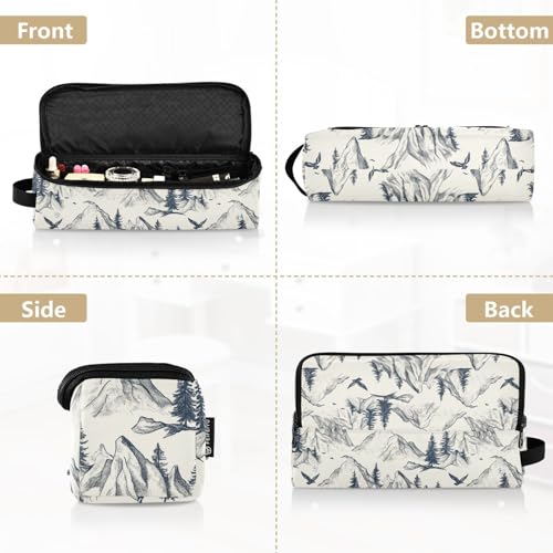 Bolso organizador de viaje CWUPZAY para herramientas de cabello resistente al calor con estampado de pinos marmoleados miniatura 5