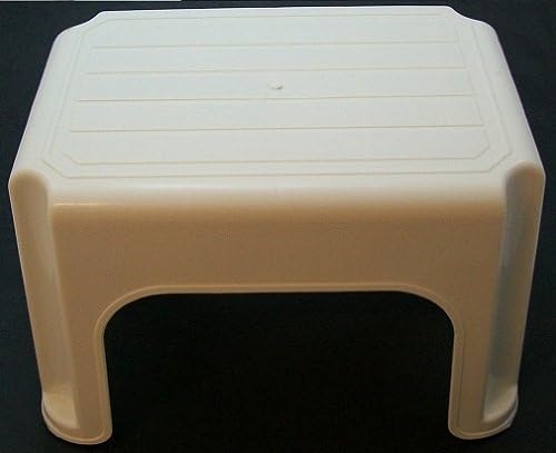 Whitefurze Stool, Plastic, Cream, 40 cm