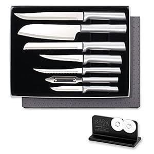 Rada Cutlery S38 7-pc Starter Gift Set + R119 Knife Sharpener