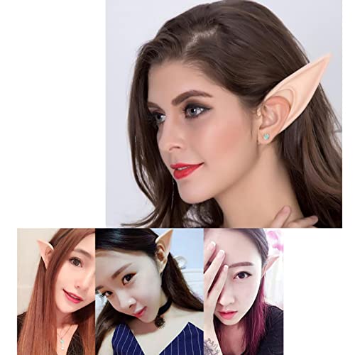 Fantercy Halloween Elf Ears Latex Material Elf Ears Cosplay Party Props para Halloween Natal Baile d
