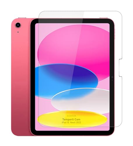 Nomker iPad A16 11 inç 2025 / iPad 10. Nesil 10.9 inç 2022 uyumlu Temperli Ekran Koruyucu Kırılmaz Cam