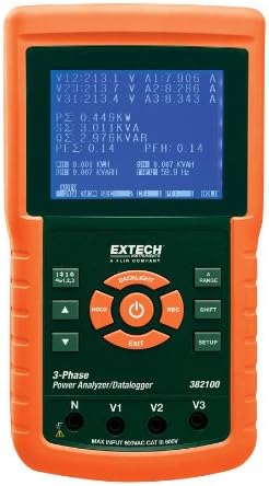 Extech 382100 1200A 3-Phase Power Analyzer/Datalogger
