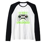 official teenager 13th birthday level 13 unlocked maglia con maniche raglan