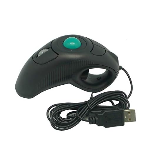 Trackball Mouse, YUMQUA Y-10 Handheld USB Wired Finger Mouse for Computer/Laptop/Mac, Fits Left and Right Handed/Carpal Tunnel Users