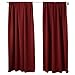 WOLTU zestaw 2 zasłona nieprzejrzysta, z plisowaną taśmą, 250 g/m², ciężka, zaciemniająca zasłona termiczna, nieprzepuszczająca światła, do salonu, pokoju dziecięcego, sypialni, 135x245 cm Burgund