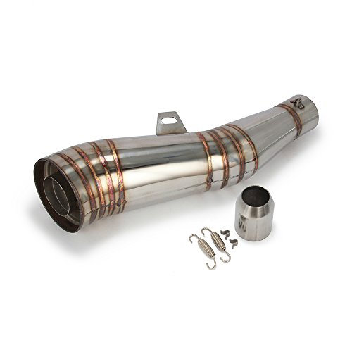 JFG Racing GP Stainelss Acier 1.5-2 'Entrée S Type D'échappement Silencieux Vent Scooter Moto Street Bike