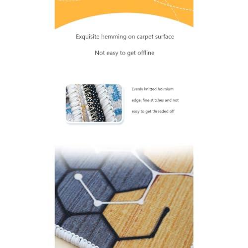 Alfombra abstracta para sala de estar y dormitorio de tacto suave 5