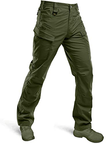 HARD LAND Tactical Pants for Men,Ripstop Durable Cargo Pants with 14 Pockets,Fade Resistant Work Pants Hiking Pants Od Green Size 32WÃ—32L