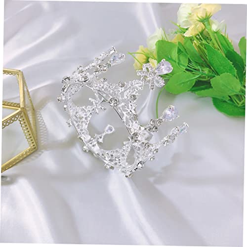 Corona infantil y tocados de novia de cristal, tiara para niños y mujeres en aleación barroca 4