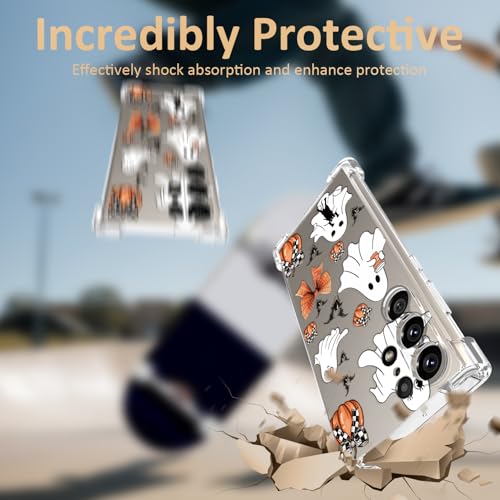 Coque antichoc Samsung S24 Ultra transparente et souple Halloween