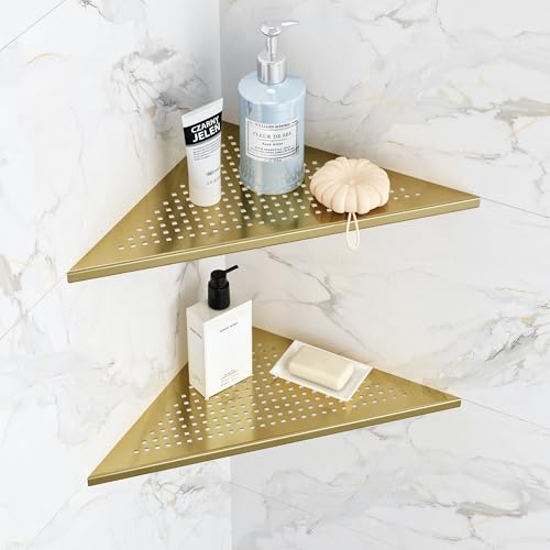 Qeke 2 Pack Bathroom Corner Shelf, Recessed 12