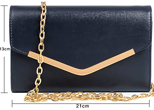 Clutch Purse Evening Bag for Women，Envelope Handbag With Detachable Chain3