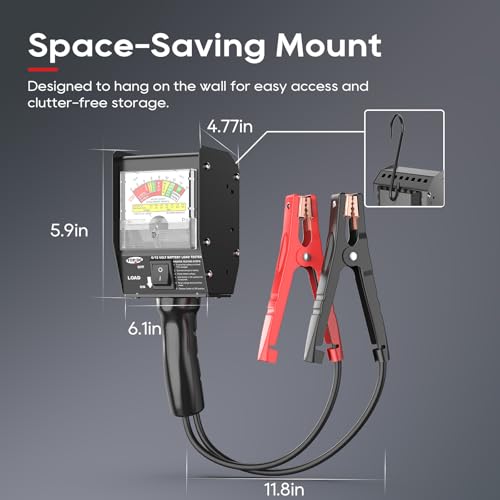 Image of TOPDC 3181 Pro 130 Amp Heavy-Duty Battery Load Tester for 6V & 12V Automotive Batteries, with Anti-Slip Clamps