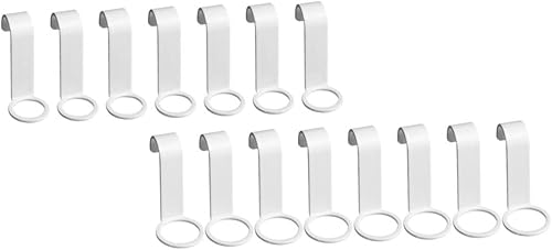 Alipis Ganchos de decoración 16 piezas dispensador de ducha gancho de mano montado simple estante auxiliar creativo soportes blanco S Punch Pump