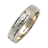Ladies Claddagh Wedding Ring Narrow Made In Ireland Sterling Silver Intricate Claddagh Design Around...