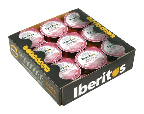 Iberitos - Crema Untable de Jamón de York - Ideal para Untar Tostadas, Pan y Crackers - Ingredientes Selectos - Sin Gluten - Producto Fabricado en España - 18 Monodosis de 23 Gramos