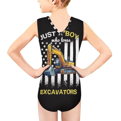 Image of Girls Fashion Print One Piece Swimsuit Bathing Suit Gymnastic Leotard for Kids, 5-14 Years