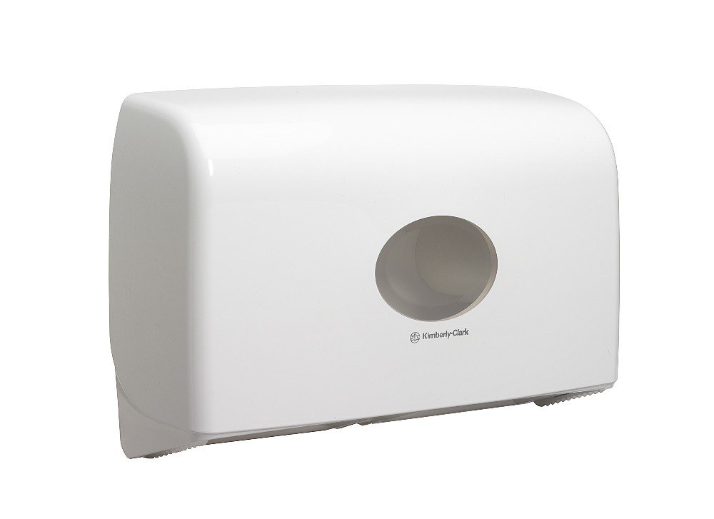 Aquarius, 6947, Twin Mini Jumbo, Spender für Toilettenpapierrollen, Weiß, 1 x 1 Spender