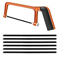 Kleine Metallsäge, Hand Bügelsäge, Mini Handsäge, Hand Sägen für Metall Holz Kunststoff, mit 30 Austauschbarem Sägeblättern