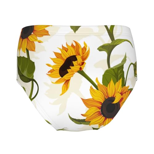 Sunflower Floral Girls' Underwear Soft Cotton Little Girls Panties Comfort Briefs2