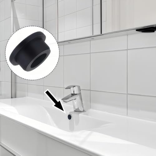 Image of 21Pcs Bathtub Jet Covers 7 Sizes Silicone Bath Tub Plugs Sealing Hole Plug Fit for 12mm 14mm 15mm 16mm 19mm 21mm 23mm Hole (Black)