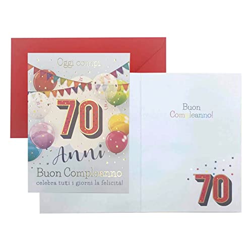 ICELAND Biglietto auguri compleanno con numero oro (70-N)
