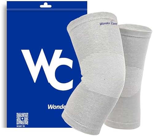 Wonder Care Black Bamboo Knee Sleeves for Men/Women, Knee Support for Running, Gym, Badminton, Sports, Compression Knee Sleeves | Perfect Knee Brace for Knee Pain and Enhanced Comfort -1 Pair(4XL)