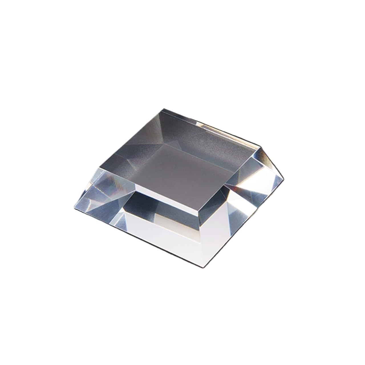 LQZAXSRDR Clear Acrylic Display Block, Clear Solid Polished Acrylic Display Block Stand Beveled Trapezoidal Multiple Sizes(12x12)