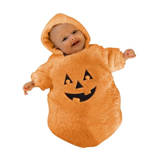 Image of My First Halloween Baby Girl Boy Outfit Newborn 0-6 Month Long Sleeve Hoodie Romper Onesie Bodysuit