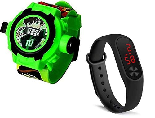 Lemonade Pack of 2 - Unisex Kids Favourite Benton 24 Character Projector Band & Digital Led Black M3 Bracelet Band for Kids, Children (B07RHG7VLW) Amazon Price History, Amazon Price Tracker